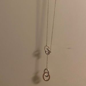 Ann Klein sterling silver drop necklace! Like new!